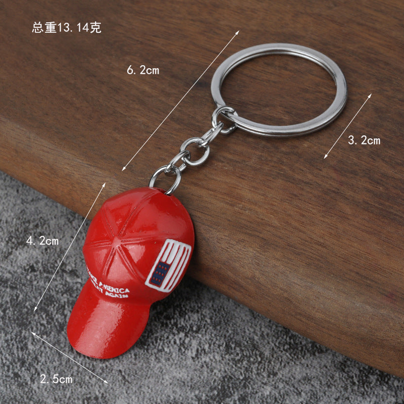 Wholesale Red Hat Men's Hip Hop Fashion Player Cool Metal Keychains